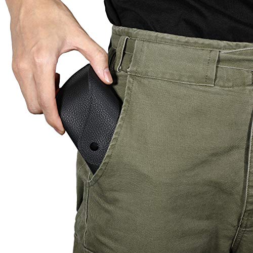 Hifot funda gafas cuero 2 piezas, PU cuero suaves viaje Estuche para Gafas de caso bolsa mujer hombre niño