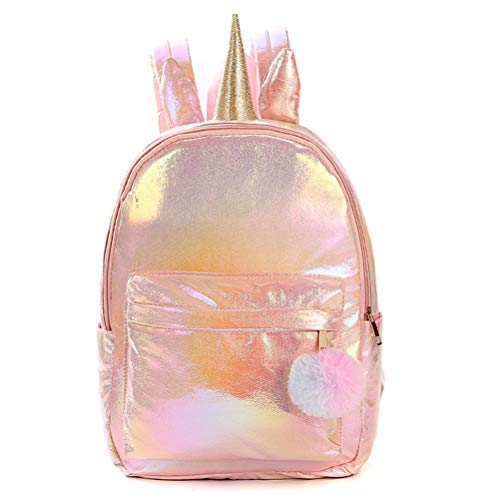 Hihey Hologramm - Mochila de Piel sintética con Lentejuelas para Mujer Polvo sinónico.