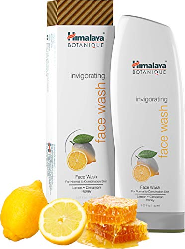 Himalaya Botanique Invigorating Natural Face Wash, 5.07oz/150ml con limón, canela y miel para las pieles normales y combinadas