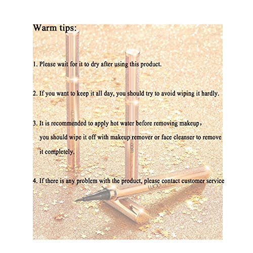 HIROCK Waterproof Delineador de ojos negro de larga duración Delineador de ojos líquido Lápiz Maquillaje Precisión Micro Secado rápido Cosmético de larga duración