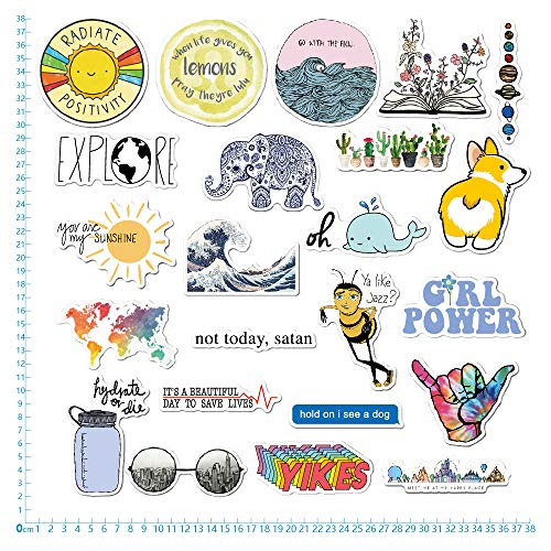 Hizoop Paquete de Pegatinas Lindo de 100 Piezas, calcomanías de calcomanías de Graffiti vinilos para computadora portátil, Botella de Agua, calcomanías de calcomanías para Equipaje en monopatín