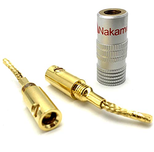 HKSMAN 4 unidades de 2 mm de alambre de cobre trenzado de audio amplificador de cableado de audio dorado Banana Plug sin pérdida calidad de sonido resistente a la corrosión