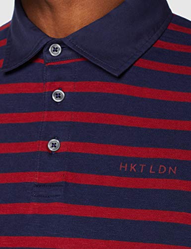 HKT by Hackett Hkt SS Str Polo, (Red/Ink 2dn), Small para Hombre
