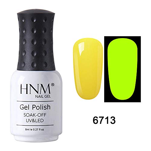 HNM Esmaltes Semipermanentes de Uñas en Gel UV LED, Esmaltes de Uñas Fluorescente para Manicura YG6713