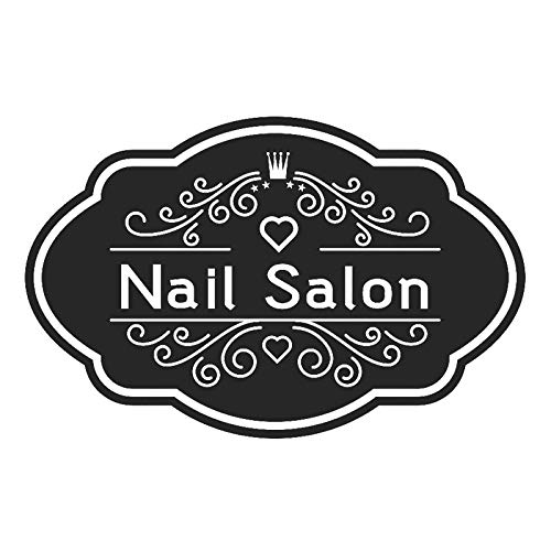 HNXDP Nail Salon Window Decal Vinyl Wall Sticker Art Decoration Beauty Hair Salon Sign Custom Shop Name Mural extraíble 3W10 57x37cm