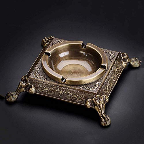 Hogar Ceniceros para Puros Antiguo creativo de cobre puro de Cenicero, Encuadre de cobre talla, Hotel Home Casa, Oficina joyería Decoración, Hogar Incienso Crafts Decoración para decoración en el hoga