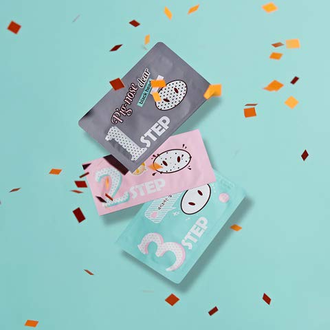 Holika Holika - Kit de 3 pasos para nariz de cerdo (5 piezas) (original coreano)