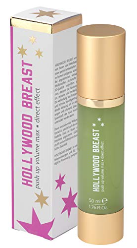 HOLLYWOOD BREAST Crema para aumentar los senos | Efecto Push-Up | Reafirmante y voluminizadora | Mujer incrementa el pecho | escote liso y firme 50ml