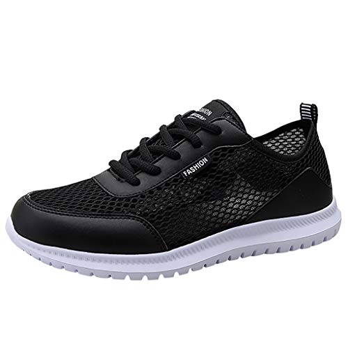 Hombres Zapatillas de Deporte Malla Ultra Ligero Transpirable Atletismo Corriendo al Gimnasio Zapatos de Gimnasio a Prueba de Olor, Resistente al Desgaste y Antideslizante JiaMeng_ZI