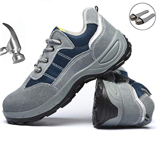 Hombres Zapatos De Seguridad para Mujer Zapatos con Punta De Acero Zapatos De Trabajo Zapatos Industriales A Prueba De Golpes Zapatillas De Trabajo Unisex Transpirables Resistentes A Los Pinchazos,45