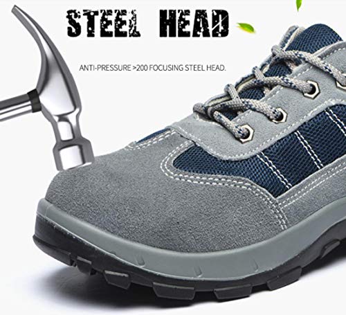 Hombres Zapatos De Seguridad para Mujer Zapatos con Punta De Acero Zapatos De Trabajo Zapatos Industriales A Prueba De Golpes Zapatillas De Trabajo Unisex Transpirables Resistentes A Los Pinchazos,45