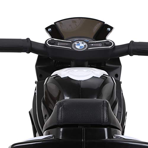 HOMCOM Compatible para Electric Motobicicleta para Niños 18-36 Meses con Faros Música Batería de 6V Negro BMW S1000RR