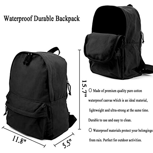 Homebe Mochila antirrobo Impermeable,Canvas Laptop Backpack Mochila de Portátil Playboi Poke It out-Carti Outdoor Travel Daypack College Student Rucksack Fits Up to 15.6 Inch Computer