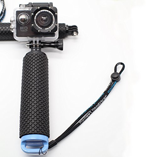 Homeet Palo Selfie para Cámara Deportiva, 49CM Monopié Extensible Camara Deportiva Palo Telescópico para Cámara de Acción y etc【Azul】