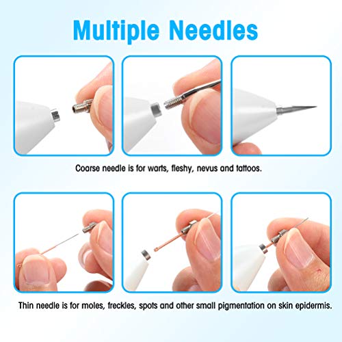 HOMFUL Quitar Verrugas Plasma Pen, Mole Removedor Quité Verrugas con Intensidad de 9 Niveles Pantalla LCD Manchas Cara Eliminación Manchita la Edad, Esputo, Pecas, Tatuajes