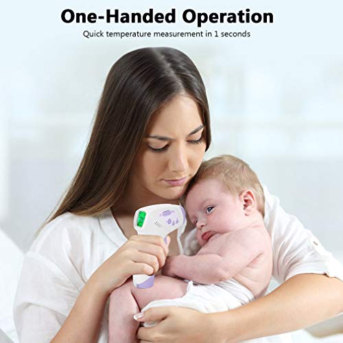 Homgrace Termómetro Frontal de Bebe Niños, lecturas precisas instantáneas, termómetro Digital infrarrojo sin Contacto Profesional, para bebés, niños, Adultos