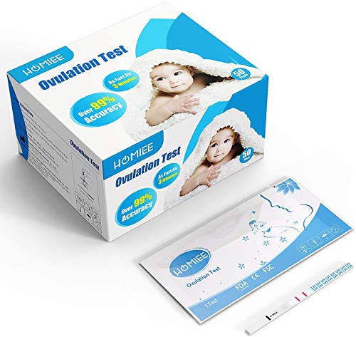 HOMIEE Kits de Tests de Ovulación, Pruebas De Embarazo De Alta Sensibilidad, con resultados precisos y confiables. (50pc LH) PT1050