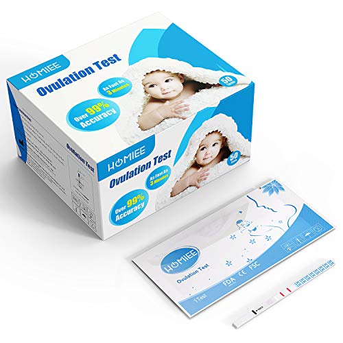 HOMIEE Kits de Tests de Ovulación, Pruebas De Embarazo De Alta Sensibilidad, con resultados precisos y confiables. (50pc LH) PT1050