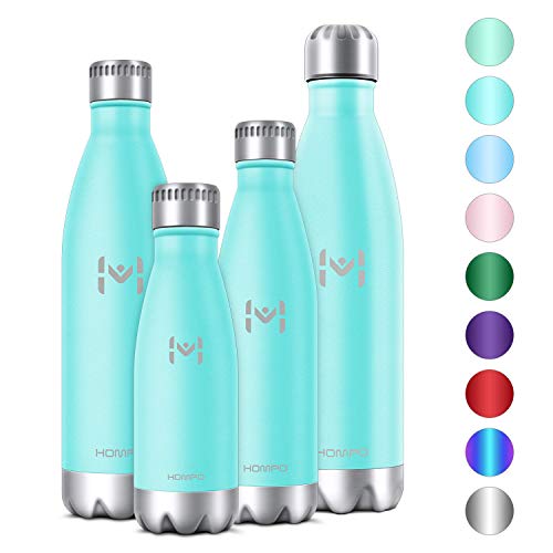 HOMPO Botella de Agua de Acero Inoxidable Botella Termica 750ml, Botella Sin Bpa & Eco Friendly, Mantiene Bebidas frías por 24h y Calientes por 13h, Adecuada para Viaje, Deporte, Bicicleta, Gimnasio