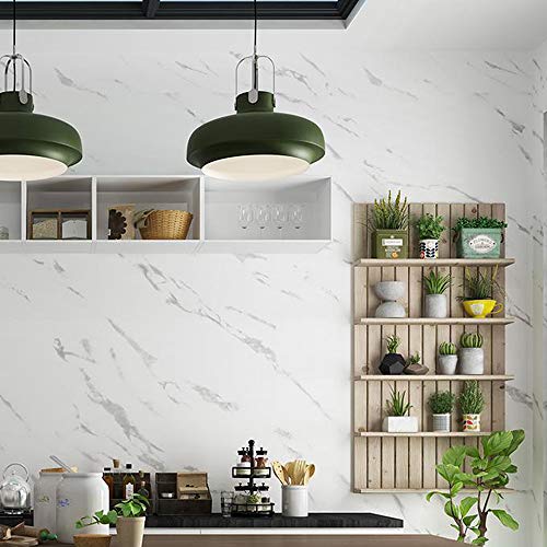 Homye Papel pintado de cocina mármol papel pintado PVC papel pintado mármol encimera pegatina baño autoadhesivo impermeable (0.4MX5M, A701-1)