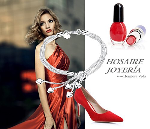 Hosaire Pulsera de Plata de Tai Chi Borlas del Corazón Que Cuelga Pulseras Mujeres de la Joyería Accesorios