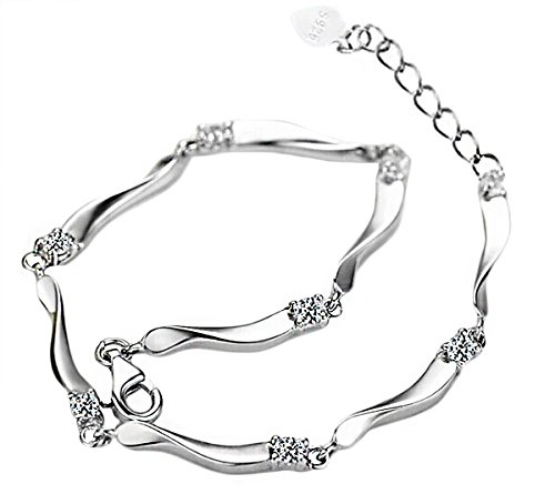 Hosaire Pulseras de Plata de el Bambú Pulseras Mujeres de la Joyería Accesorios