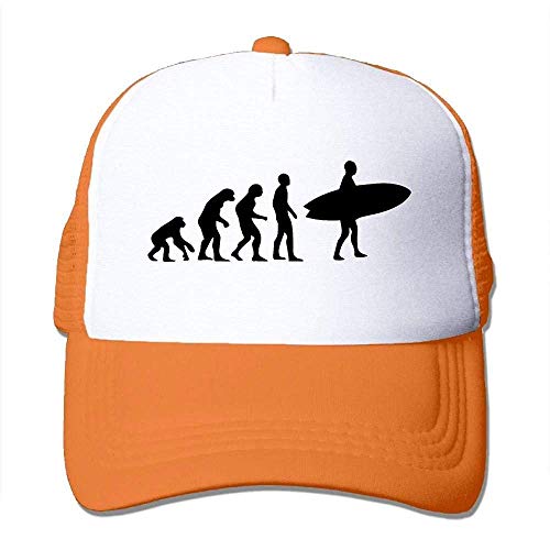 Hoswee Unisexo Gorras de béisbol/Sombrero, Surf Evolution Men's Mesh Back Core Baseball Cap Air Mesh Polyester Cap