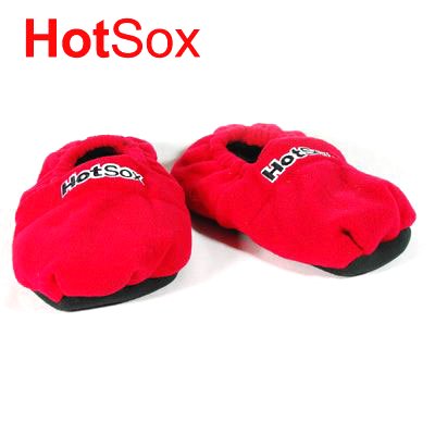 HotSox - Pantuflas calentables con relleno de lino (talla 38/40), color rojo