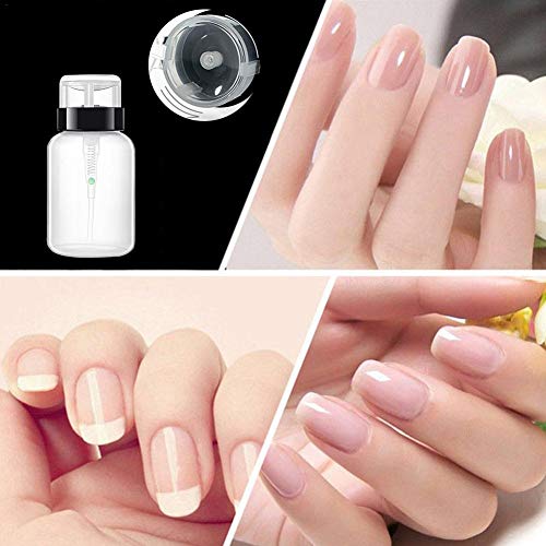 Househome - Bomba de disolvente de esmalte de uñas, botella de plástico vacía de dispensador, recipiente vacío para cosméticos de botella de agua de 200 ml