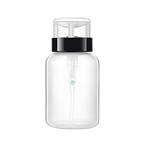 Househome - Bomba de disolvente de esmalte de uñas, botella de plástico vacía de dispensador, recipiente vacío para cosméticos de botella de agua de 200 ml
