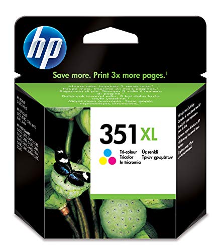 HP 351XL CB338EE - Cartucho de Tinta Original de alto rendimiento, tricolor, compatible con impresoras de inyección de tinta HP Deskjet D4260, D4300, Photosmart C5280, C4200, Officejet J5780, J5730