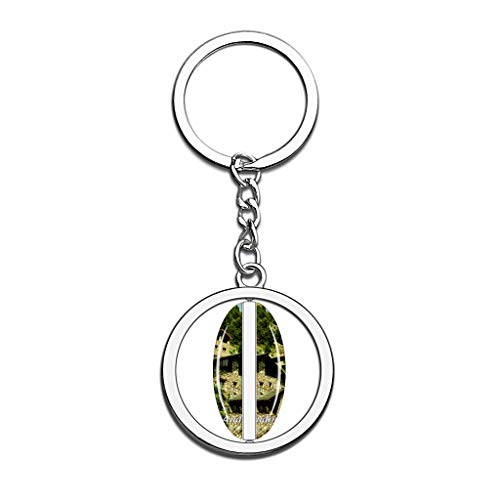 Hqiyaols Keychain Andorra Cristal Girar Acero Inoxidable Llavero Viajes Ciudad Recuerdo Llavero