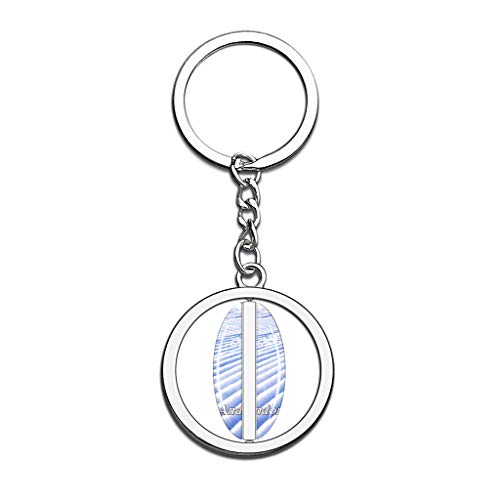 Hqiyaols Keychain Grandvalira Ski Andorra Cristal Girar Acero Inoxidable Llavero Viajes Ciudad Recuerdo Llavero