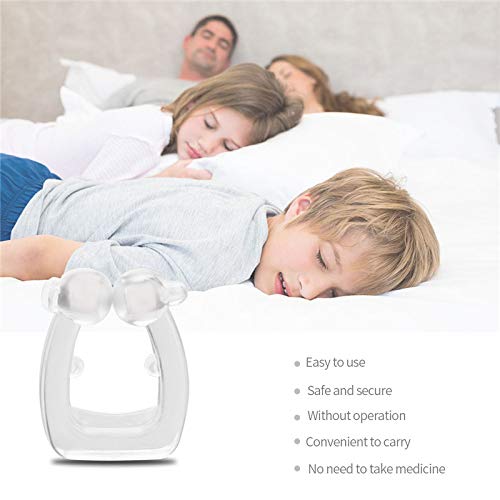 HQLCX Silicona Lucha contra el Ronquido La Respiración de La Nariz del Tapón del Ronquido Anti Ronquido Dispositivo para Dormir Apnea Guardia Noche con La Caja