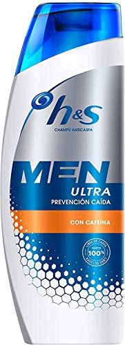 H&S Men Ultra Prevención Caída Champú Anticaspa 600 ml, Fórmula Anticaída Con Cafeína Para Un Pelo Más Fuerte