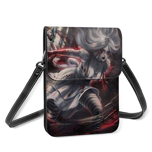 HTDG Ali-ce Hys-teria Bolso bandolera pequeño de cuero para mujer - Monedero para teléfono móvil Cartera Fácil de llevar Práctica práctica Bolso bandolera con apertura y cierre magnéticos con correa