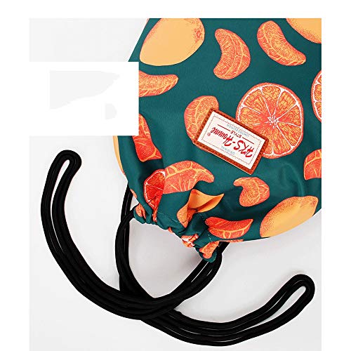 HTMAL Mochila con cordón Versión femenina coreana de The Wild Mochila pequeña Bolsa de estudiante masculino Bolso Viga Bolsillo Bolsa de viaje de ocio Material de poliéster Correa ajustable