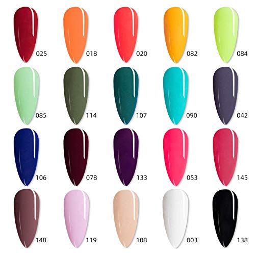 Huanchenda Polvo Acrílico para Uñas, Polvo de Inmersión para Uñas 20 Colores 10g/frasco Juego de Decoración de Uñas para Principiantes(no incluidos líquidos en polvo de inmersión)