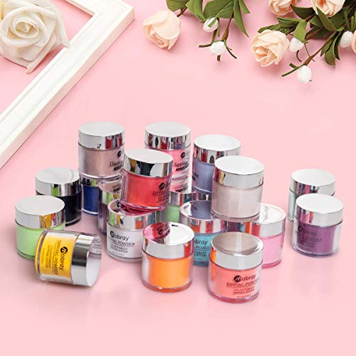 Huanchenda Polvo Acrílico para Uñas, Polvo de Inmersión para Uñas 20 Colores 10g/frasco Juego de Decoración de Uñas para Principiantes(no incluidos líquidos en polvo de inmersión)