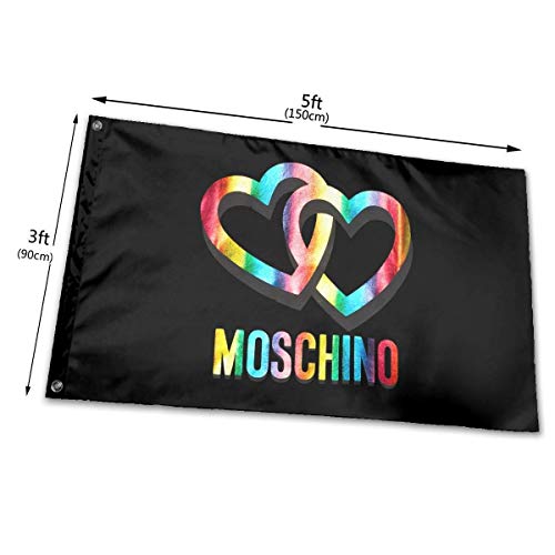 huatongxin Moschino Logo Bandera 3x5 Ft Farmhouse Decoration,Courtyard Decoration,Outdoor Decoration
