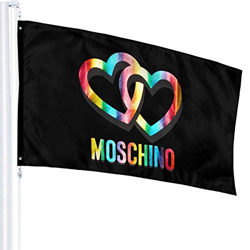 huatongxin Moschino Logo Bandera 3x5 Ft Farmhouse Decoration,Courtyard Decoration,Outdoor Decoration