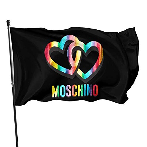 huatongxin Moschino Logo Bandera 3x5 Ft Farmhouse Decoration,Courtyard Decoration,Outdoor Decoration