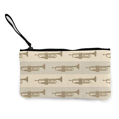 huatongxin Unisex Trumpets Wallet Coin Purse Canvas Zipper Make Up Change Pouch For Party