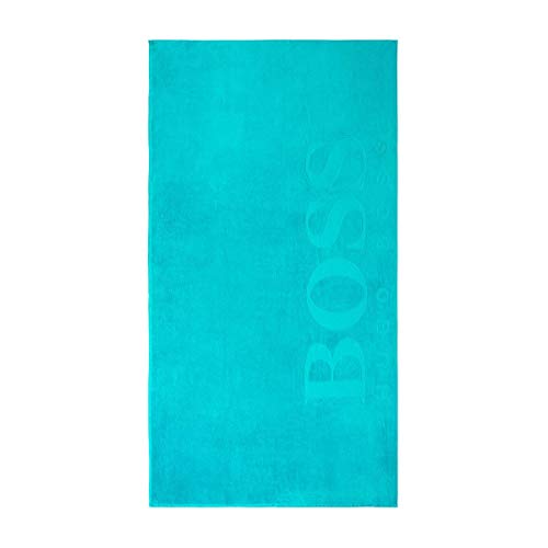 Hugo Boss Home toalla de playa Carved, algodón, Lagoon, 100180