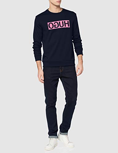 HUGO Dicago202 Sudadera, Azul (Dark Blue 405), Large para Hombre