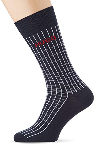 HUGO RS Check Degrade CC Calcetines, Azul Oscuro401, 39-42 para Hombre