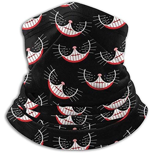 Hui-Shop Cheshire Cat Smile Pattern Calentador de Cuello Polaina para Hombres Mujeres Diadema Cara m-Ask Bufanda Sombreros Pasamontañas de Invierno