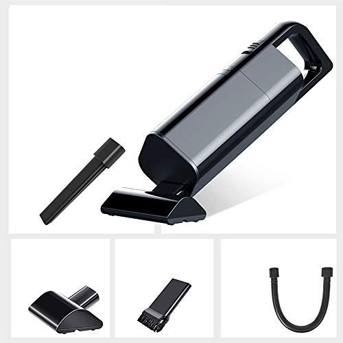 HUIHUAN Mini Aspiradora Portátil Inalámbrico Aspiradora Portátil de Alta Potencia 120 W Fuerte Hogar Mojado y Seco de Limpieza Rápida con Succión Boca Largo Cepillo