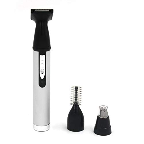 HUIHUAN Recortadora de vello nasal, Profesional 3 en 1 Nariz, Oído, Ceja y Recortadora de vello facial para hombres y mujeres, Recortadora de cabello electrónica recargable (Blanco perla)