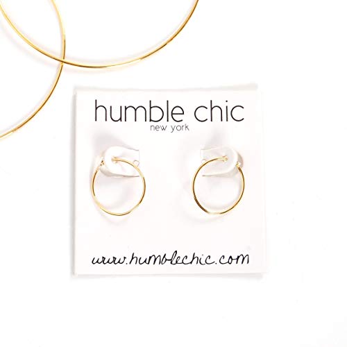 Humble Chic NY Pendientes Aro Pequeño Para La Mujer - Hipoalergénica Asaltos En Peso Ligero De Alambre Pendientes De Enhebrador Loop Huggies Diminutas, Chapado En Oro Amarillo 18-0,5 Pulgadas, Elect